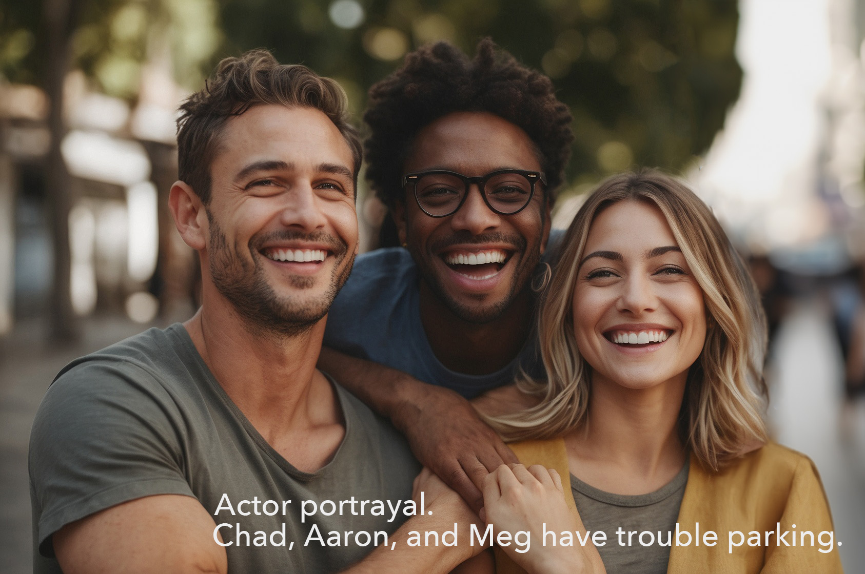 3 People smiling with text that reads Actor Portrayal